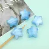 Cuentas de resina con imitación de ojo de gato de estrella y arena movediza de 16 mm, agujero recto, estrellas pentagonales, accesorios hechos a mano para cadena de teléfono móvil con cuentas DIY