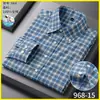 Algodão Puro EscovadoCamisa Casual Xadrez Nova de Manga Longa para Homens Jovens e de Meia-Idade, Camisa 100% Algodão, Atacado de Fábrica