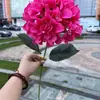 Nova Hortênsia Roxo Azul Exportação Cabeça Única Coreana Grande Hortênsia Casamento Decoração Suave Flor Artificial Fábrica Atacado