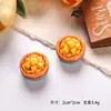 Nuevo Juguete de Comida Huevo Tarta Artificial Pastel de Frutas Postre Accesorios de Resina Pegamento de Crema para Manualidades Adornos para Casa de Muñecas