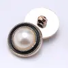 Botones Grandes de Plástico Galvanizado para Camisas y Abrigos de Mujer, Botones Decorativos de Pie Alto Cosidos a Mano, Botones de Perla de Alta Gama Exquisitos Estilo Chanel