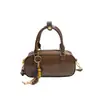 Bolso pequeño estilo retro para mujer, nueva colección 2026, moderno otoño/invierno, bolso cruzado versátil, bolso de mano de moda, estilo bolso de bowling