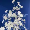 Árbol de Navidad de rama muerta con luz LED blanco cálido blanco 1.8 m simulación hoja de arce rama blanca color primario abedul blanco árbol decorativo