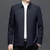 Chaqueta de Negocios para Hombre con Cuello de Solapa para Primavera y Otoño, Abrigo Lavable Anti-Arrugas, Ropa para Viajes al Trabajo para Hombres de Mediana Edad y Mayores, Atuendo para Papá al por Mayor