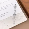 Colgante Chapado en Cobre Oro Real Borla Diseño Sencillo Circonita Micro-pavimentada Accesorios de Joyería Luna Estrellas Accesorios que no se decoloran