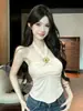 3074# Verão Novo Estilo Garota Picante Top Tomara-que-caia com Painéis de Renda Feminino Slim-fit Peça Única com Bojo Top Versátil