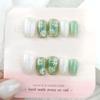 Pegatinas para Uñas de Camelia Frescas y Primaverales Terapia de Luz Puntas para Uñas Estilo Ballet 10 Piezas con Tamaño Uñas Portátiles Hechas a Mano