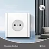 Enchufe de Interruptor Combinado Tipo 86 Estándar Europeo 16A Estilo Alemán Ruso Alemán Centro Asiático Cinco Países Panel Ultradelgado