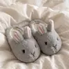 Lindas Zapatillas de Algodón de Conejo para Mujer, Uso en Casa en Invierno, Estudiantes de Interior, Suela Suave, Felpa, Calientes, Venta al por Mayor