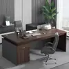 Escritorio de oficina, escritorio de jefe, escritorio individual, juego simple de escritorio y silla de oficina, estación de trabajo para empleados, escritorio de escritura, escritorio de computadora ejecutivo