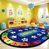 Tapete de Chão para Área de Leitura de Jardim de Infância, Tapete de Cabeceira para Quarto, Tapete Educacional de Engatinhar para Crianças, Tapete de Brinquedo e Jogo para Sala de Estar de Centro de Educação Infantil