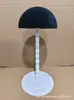 Soporte para peluca con forma de hongo, soporte para peluca, soporte para peluca, estante de almacenamiento con superficie de tela de encaje, soporte para peluca para hombres y mujeres