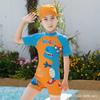 Traje de baño nuevo para niños, de una pieza, de alta elasticidad, para niños medianos y grandes, traje de baño infantil para bebé, estilo coreano, ropa de playa para niños