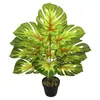 Planta verde de simulación, brocado blanco, tortuga, bambú, estilo nórdico, maceta, ventana, jardín, paisaje, decoración del hogar, ropa suave.