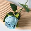 Rosa artificial para decoración de sala de estar, boda, flor falsa, flor artificial de seda hecha a mano, material de fotografía de Bulgaria, carretera