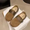 Sola Grossa, para pessoas Baixas, Novo Primavera e Outono 2026, Sapatos Birkenstock Totalmente Fechados, Chinelos de Exterior, Retrô, Aumento de Altura Oculto, Sapatos de Calçar Simples
