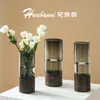 Decoração de Vaso de Luxo Leve de Alta Qualidade, Vaso de Vidro Simples e Criativo para Flores Frescas, Rosas, Lírios, Decoração de Arranjo de Flores para Mesa de Sala de Jantar