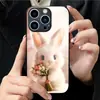Aplicable a Funda de Vidrio Templado para Apple 18PRO 17PROMAX Funda Protectora de Muñeco de Peluche iPhone16 Conejo de Peluche 17E