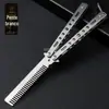 Venda Direta da Fábrica Faca Borboleta Faca de Treinamento Faca de Prática Faca Dobrável Aço Inoxidável Faca Ornamental Portátil Faca de Mão Sem Lâmina