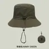 Chapéu de Pescador de Secagem Rápida para Verão, Chapéu Impermeável para Caminhada e Acampamento ao Ar Livre, Chapéu Jazz com Aba Larga para Proteção Solar Masculino