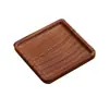 Posavasos creativo de madera maciza Alfombrilla para café Bandeja de té de madera maciza japonesa Bandeja para tazas Alfombrilla de té Bandeja de té de madera