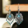 Pendientes Yanyu Margarita Estilo Chino Incrustados con Diamantes Pendientes Europeos y Americanos con Forma de Corazón de Melocotón Pendientes Personalizados Retro al por Mayor