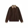 Yidao Vintage 2026 Otoño Nuevo Retro Japonés Fresco Holgado Falso Dos Piezas Cuello de Camisa de Mezclilla Sintética Suéter para Hombre