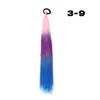 Peluca de Nuevo Estilo para Mujer, Cola de Caballo Larga Trenza Grande de Fibra Sintética de Colores, Trenza Grande de Color Dorado Láser de un Solo Hilo, Accesorio para el Cabello de Chica Popular