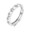 Anillos de Pareja S925 de Plata para Larga Distancia, Lujo Ligero, Diseño Original Simple, Anillos de Pareja Abiertos para Hombres y Mujeres