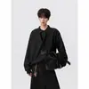 Ajuste relajado, top juvenil de estilo coreano de manga larga, top clásico de cuello polo para primavera y otoño, sudadera fina única de corte holgado