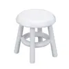 1:12 Casa de Muñecas Casa de Muñecas Mini Muebles Modelo de Bolsillo Sala de Estar Micro Escena Madera Maciza Blanca Taburete Pequeño