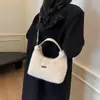 Bolso de Felpa Otoñal para Mujer 2025 Otoño e Invierno Bolso de Mano Popular de Moda para el Trabajo y el Viaje Bolso de Hombro Cruzado