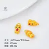 Pingente da Sorte Pixiu Banhado a Ouro com Besta Mítica Qilin Acessórios para Joias DIY, Contas Espaçadoras Estilo Chinês para Fazer Pulseiras