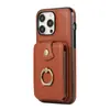 Adequado para Apple 17Pro Max Bolsa Transversal com Fivela de Anel Estilo Sanfona Capa Traseira de Celular com Cartão Iphone16E/15