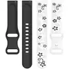 Adecuado para reloj Samsung watch7 de silicona bicolor con relieve láser, correa de repuesto para reloj de 18/20/22 mm