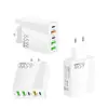 Carregador Multi-Porta Transfronteiriço 65W 3U+2C Cabeça de Carregamento Rápido Adequado para Celulares Apple, Huawei e Android Cabeça de Carregamento 120W