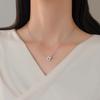 Collar de Lujo Ligero de Doble Anillo, Electrochapado en Oro Real Incrustado con Diamantes, Exquisito y Versátil, Collar de Moda para Mejores Amigas y Parejas, Uso Diario