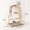 Soporte para Pájaros Madera Maciza Entrenamiento Madera de Pimienta Estante Plataforma de Juego Soporte de Piso para Pájaros Criados a Mano Suministros para Pájaros Soporte para Loro