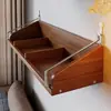 Prateleira de parede para quarto e sala de estar, sem furos, montada na parede, suspensa, prateleira para projetor, prancha de palavra única, estante de livros