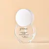 Veta plateada En stock Botella redonda plana de 30 ml para base de maquillaje líquida, Botella de vidrio para crema de aislamiento, Empaque cosmético, Botella rellenable para loción de esencia