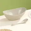 Tazón de Plástico para Comida Creativo Tazón Yuanbao Tazón para Ensalada Fruta Tazón para Dumplings Wontons Hogareño Gran Capacidad Tazón para Ramen Tazón para Fideos