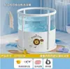 Tina de baño para bebé, plegable, para uso en casa, transparente, interior, para niños, recién nacidos, tina de baño, alberca