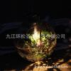Bola de Navidad Transparente de PET Fruta Roja Ratán Pino Verde Decoración Escena DIY Arreglo Regalo Navideño Colgante Creativo para Árbol de Navidad