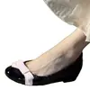 Estilo francés~5cm de elevación interior, punta redonda, ligero, sin cordones con lazo, bailarinas de estilo dulce, bailarinas poco profundas