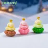Micro-Paisaje Creativo Dibujos Animados Gradiente Árbol de Navidad Paisaje Nevado Decoración DIY Accesorios Mini Adornos de Escritorio