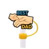 8/10m Día del Padre Celebridad de Internet Tapón Antipolvo Sombrero de Paja Creativo DIY Accesorios de Pajita para Vaso de Agua Comercio Electrónico Transfronterizo Listo para Enviar