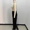 Bzl Ropa de Mujer al por Mayor Transfronteriza Estilo Europeo y Americano Nueva Moda Versátil Pantalones Casuales Plisados de Cintura Alta 3067407