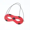 Máscara de fieltro de lunares rojo y negro para Halloween, monocromática, simple, regalo, niños, accesorios para disfraz de escenario, venta al por mayor