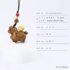Cadena para Teléfono Móvil con Borla Colgante Caballo del Zodiaco de Madera de Durazno Sándalo Verde Llavero para Hacerse Rico Rápido Encanto de Bolsa de Buena Suerte Año del Caballo