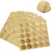 Adesivos de lacre populares Adesivos de lacre para envelope em formato de coração com gravação em ouro Adesivos decorativos para cartão de convite de festa comemorativa